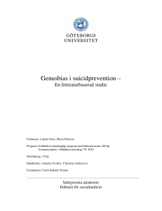 Genusbias i suicidprevention