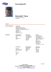 Kenneth Tens - Newcon Data AB