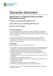 Bestämmelser om ersättning till förtroendevalda i Oskarshamns