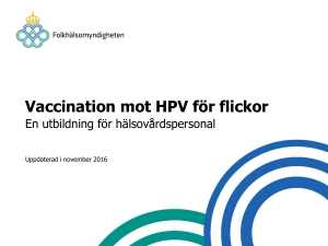 Vaccination mot HPV för flickor