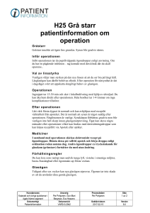 H25 Grå starr patientinformation om operation