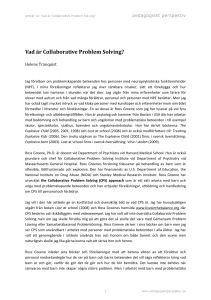 Vad är Collaborative Problem Solving?