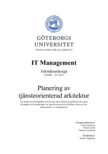 IT Management Planering av tjänsteorienterad arkitektur