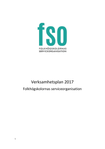 Verksamhetsplan 2017 - Sveriges folkhögskolor