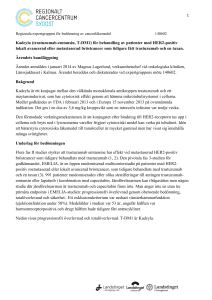 Kadcyla (trastuzumab-emtansin, T-DM1) för behandling av patienter
