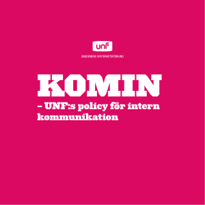 KomIn – UNF:s policy för intern kommunikation