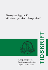 KSLAT nr 20 2004, Ekologiska ägg, tack - Kungl. Skogs