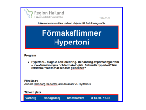 Hypertoni - Region Halland