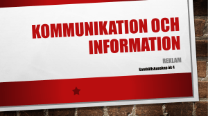 Kommunikation och information