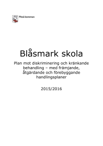 2015-2016 Plan mot diskriminering och kränkande