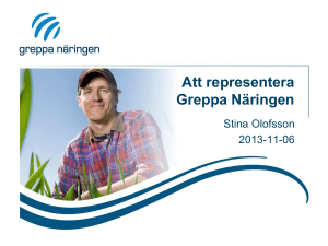 Att representera Greppa Stina Olofsson
