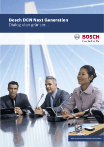 Bosch DCN Next Generation Dialog utan gränser