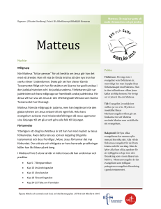 Matteus - EFS och Salts bibelår 2015