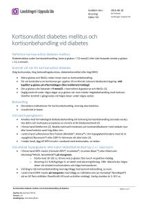 Kortisonutlöst diabetes mellitus och kortisonbehandling