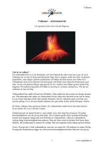 Vulkaner – arbetsmaterial