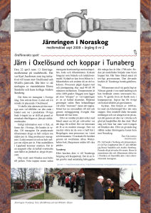 Järn i Oxelösund och koppar i Tunaberg