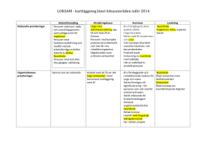 LOKSAM - kartläggning länet fokusområden inför 2014