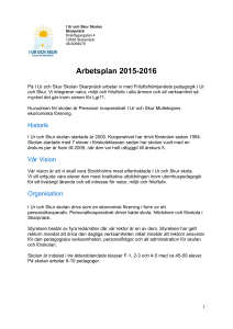 I Ur och Skur skolans arbetsplan 2015-2016