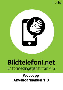 Manual Webbapp - Bildtelefoni.net