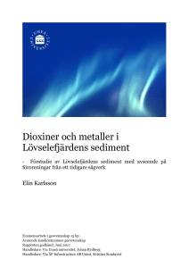 Dioxiner och metaller i Lövselefjärdens sediment