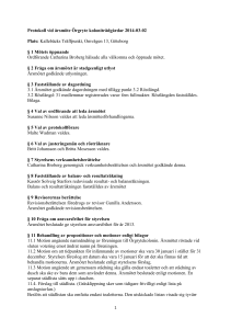 Protokoll vid årsmöte Örgryte koloniträdgårdar 2014-03