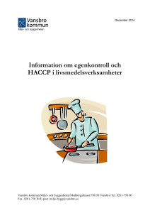 Information om egenkontroll och HACCP