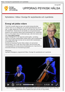 Nyhetsbrev Hälsa i Sverige maj 2017