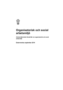 Remissförslag (sept 2014) - Organisatorisk och social