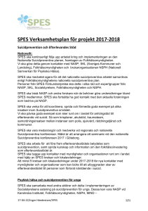 SPES Verksamhetsplan för projekt 2017-2018