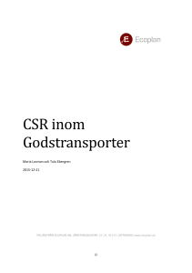 CSR inom Godstransporter