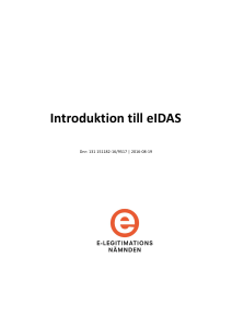 Introduktion till eIDAS - E