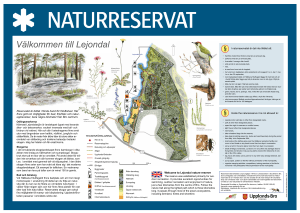 Lejondal nature reserve Reservatet är bildat i första hand för