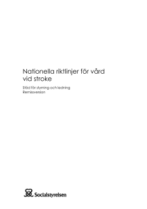 Nationella riktlinjer för vård vid stroke
