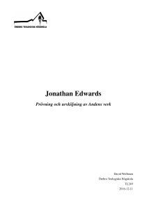 Jonathan Edwards - prövning och urskiljning av Andens verk