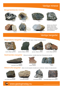 Vanliga mineral Vanliga bergarter www.geologinsdag.nu