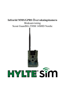 Infraröd MMS/GPRS Övervakningskamera Bruksanvisning Scout