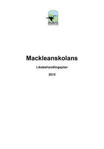 Mackleanskolans likabehandlingsplan 2015