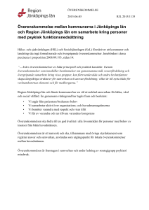 Överenskommelse mellan kommunerna i Jönköpings län och