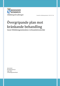 Övergripande plan mot kränkande behandling