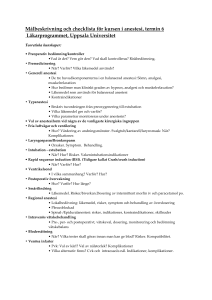 Anestesi - H13_Kandidat målbeskrivning och checklista