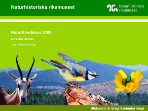 Naturhistoriska riksmuseet Naturhändelser 2009 Lars