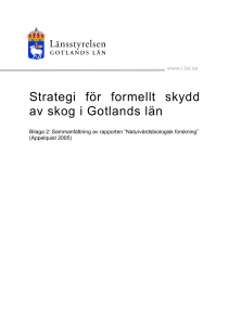 Strategi för formellt skydd av skog i Gotlands län
