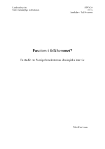 Fascism i folkhemmet? - Lund University Publications