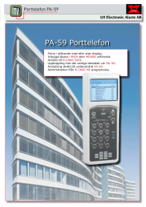PA-59 Porttelefon - LH Electronic Alarm AB