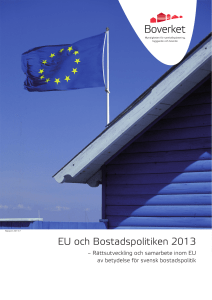 EU och Bostadspolitiken 2013