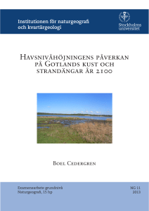 Havsnivåhöjningens påverkan på Gotlands kust och