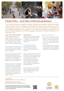 Global hälsa - med fokus infektionssjukdomar