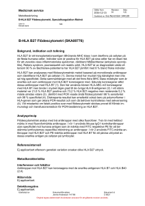 B-HLA B27 Flödescytometri (SKA08776)