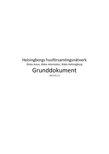 Grunddokument - Helsingborgs husförsamlingsnätverk