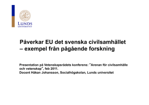 Påverkar EU det svenska civilsamhället – exempel från pågående